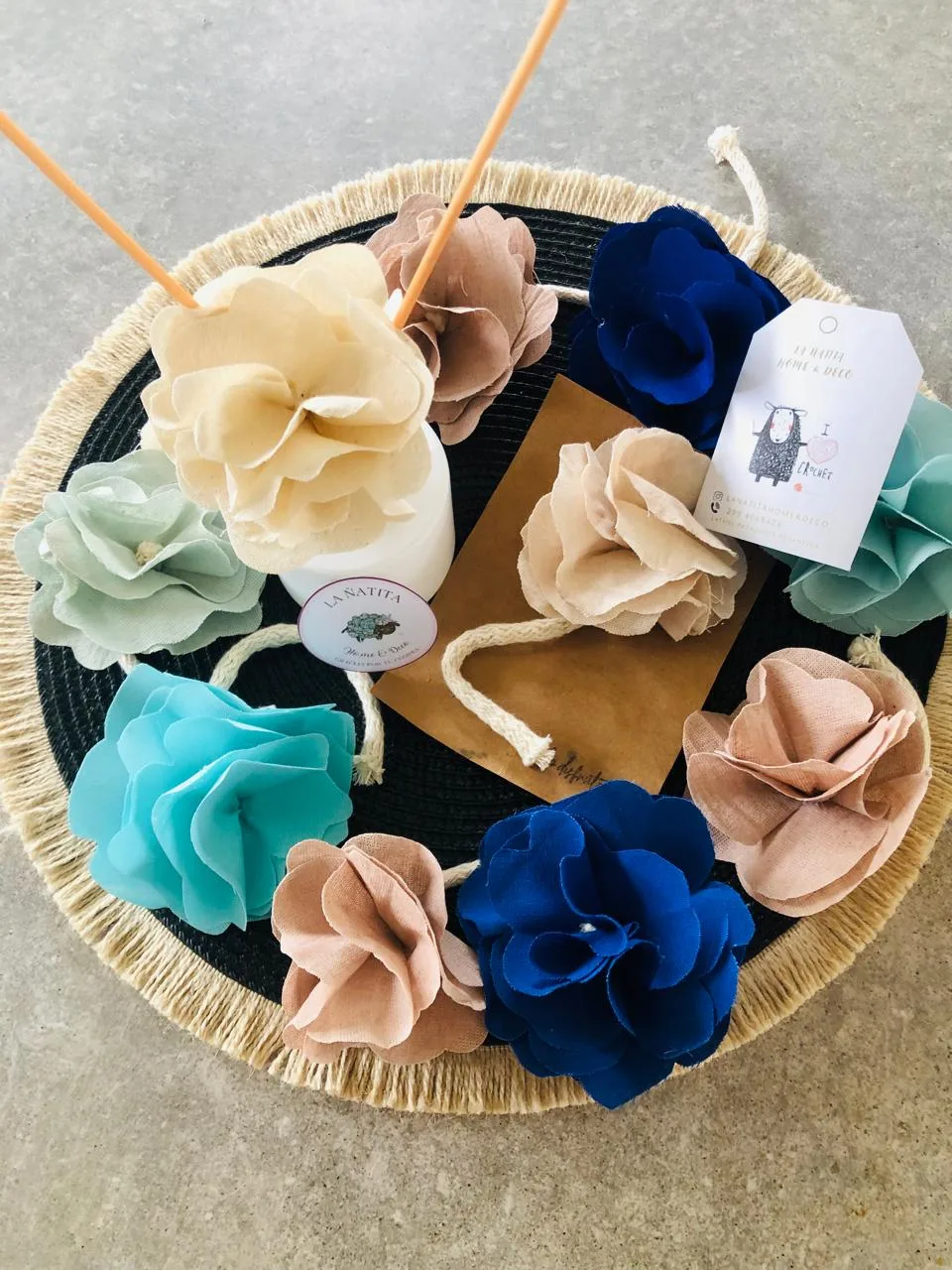 Flores textiles para difusores