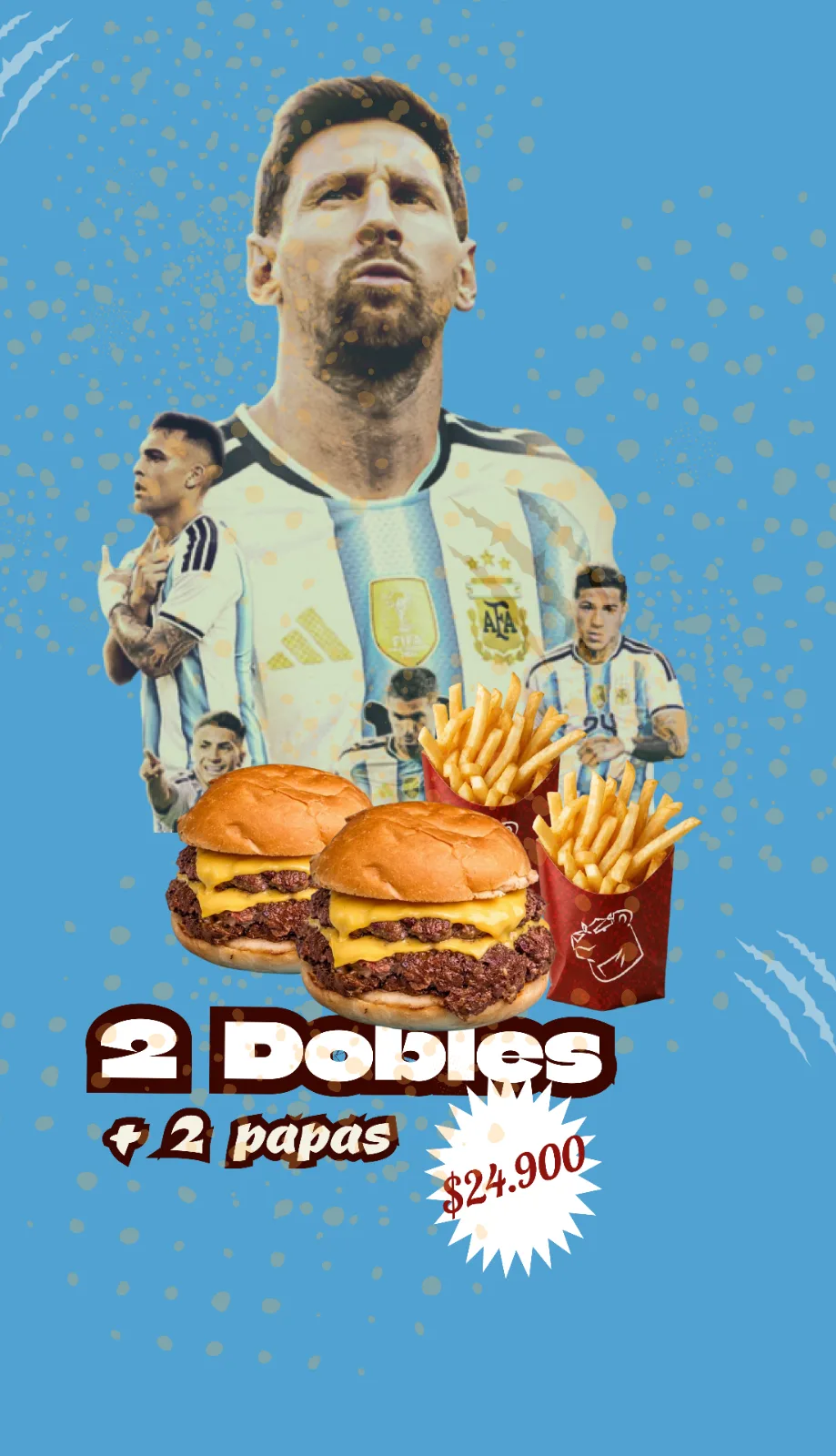 Promo 2 Dobles + 2 Papas